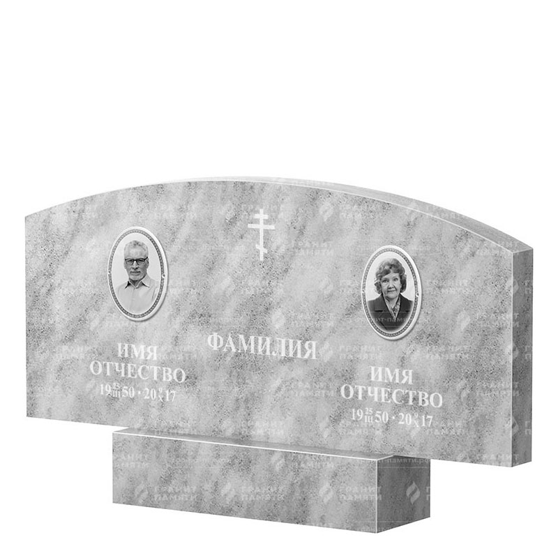 Памятники из мрамора в&nbsp;Нефтегорске | Двойной мраморный памятник ФМ-256