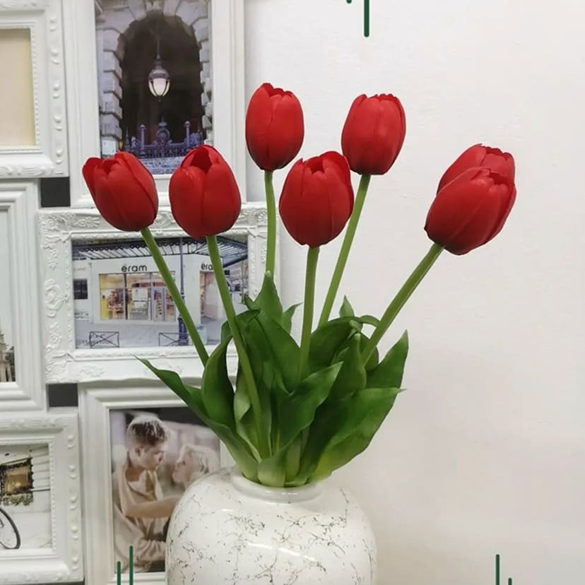 Искусственные цветы в Нефтегорске | Цветы искусственные «Тюльпаны», красные, букет