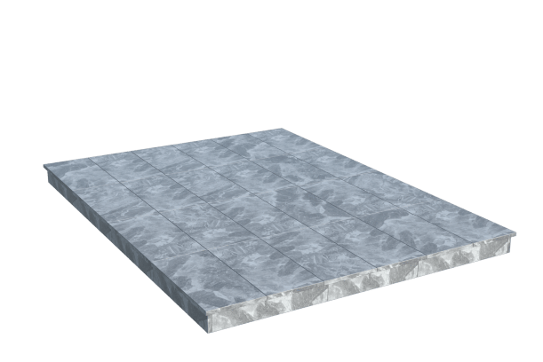 Площадки на могилу в&nbsp;Нефтегорске | Площадка с вертикальной (10 см) мраморной облицовкой