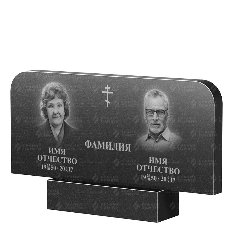 Памятники из гранита двойные в&nbsp;Нефтегорске | Двойной гранитный памятник ФГ-254