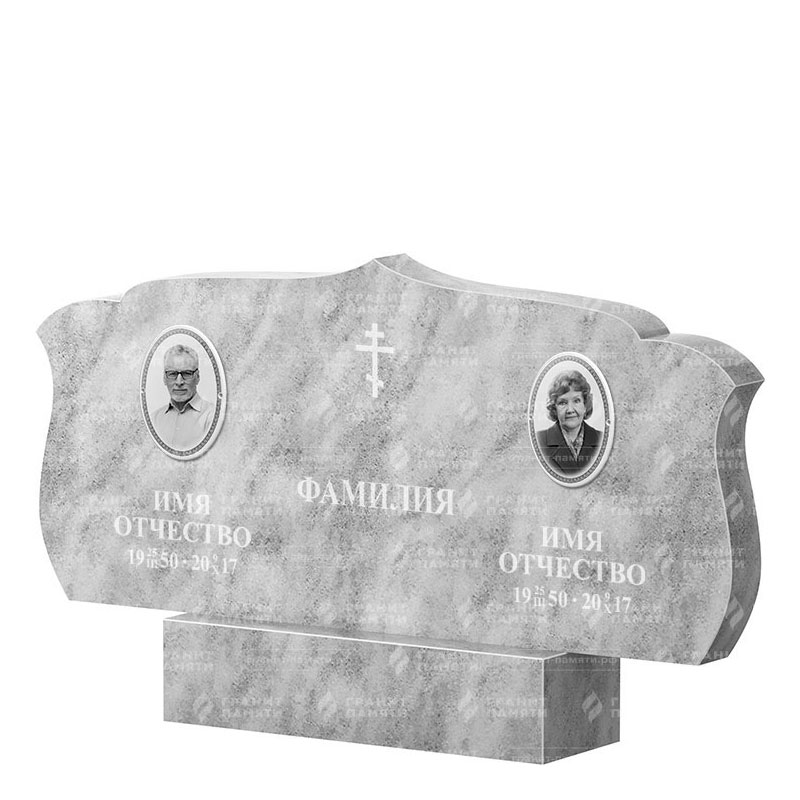 Памятники из мрамора в&nbsp;Нефтегорске | Двойной мраморный памятник ФМ-130