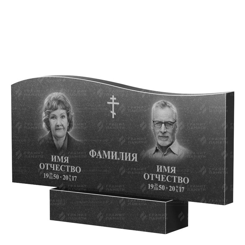 Памятники из гранита двойные в&nbsp;Нефтегорске | Двойной гранитный памятник ФГ-255