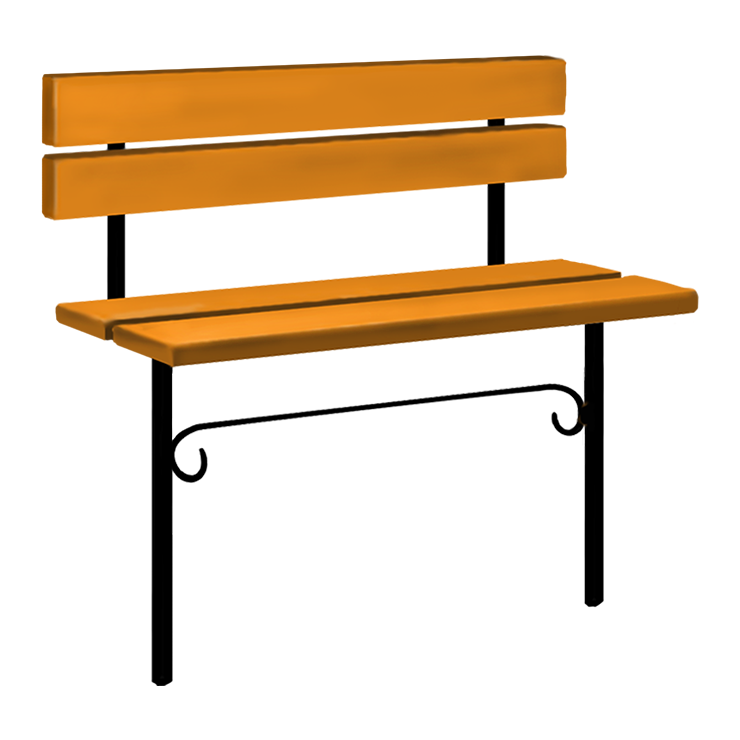 Металлические оградки, столы, скамейки в&nbsp;Нефтегорске | Скамейка №4 со спинкой