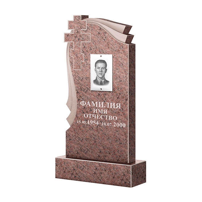 Гранитные памятники в&nbsp;Нефтегорске | Памятник из гранита Розалия Pink ФГЦ-081
