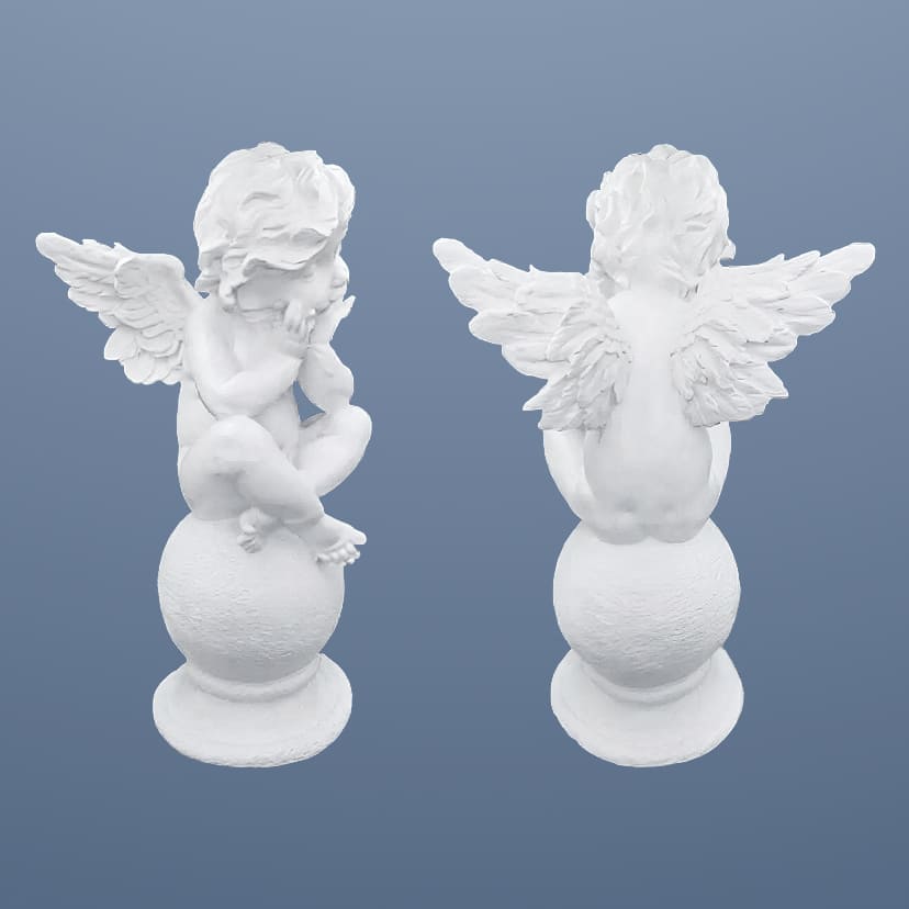 Скульптуры из искусственного мрамора в Нефтегорске | Скульптура ангел на шаре №1