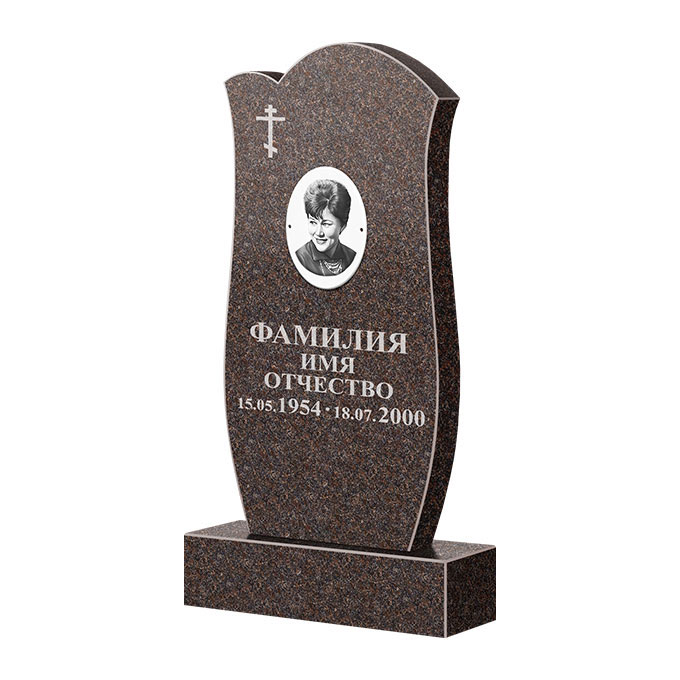 Памятники из цветного гранита в&nbsp;Нефтегорске | Памятник из гранита Карел Brown ФГЦ-039
