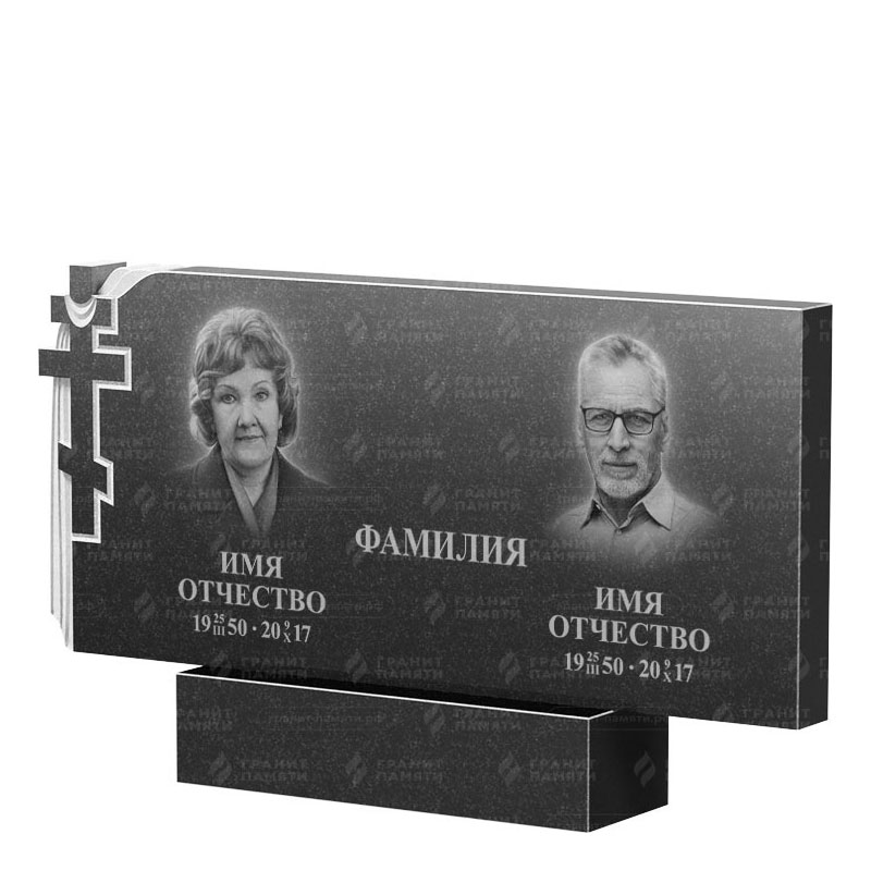 Памятники из гранита двойные в&nbsp;Нефтегорске | Двойной гранитный памятник ФГ-139
