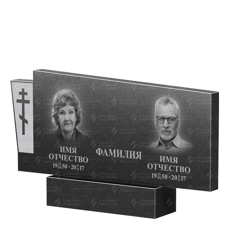 Памятники из гранита двойные в&nbsp;Нефтегорске | Двойной гранитный памятник ФГ-137