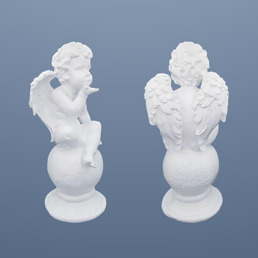 Скульптуры из искусственного мрамора в Нефтегорске | Скульптура ангел на шаре №2