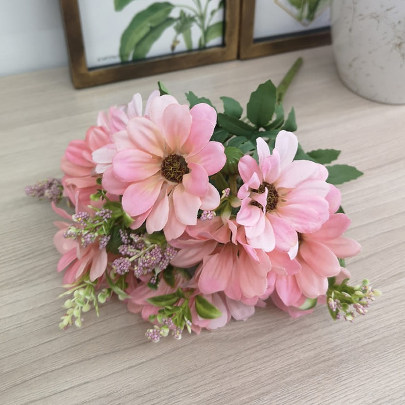 Искусственные цветы в Нефтегорске | Цветы искусственные «Ромашки с бутонами», розовые, букет