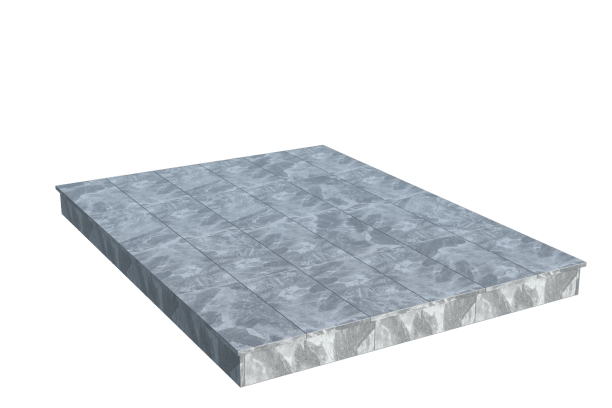 Площадки на могилу в&nbsp;Нефтегорске | Площадка с вертикальной (15 см) мраморной облицовкой