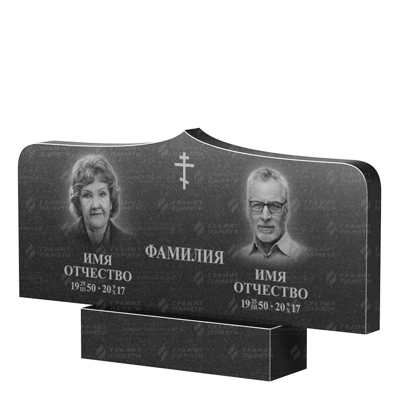 Гранитные памятники в&nbsp;Нефтегорске | Двойной гранитный памятник ФГ-260