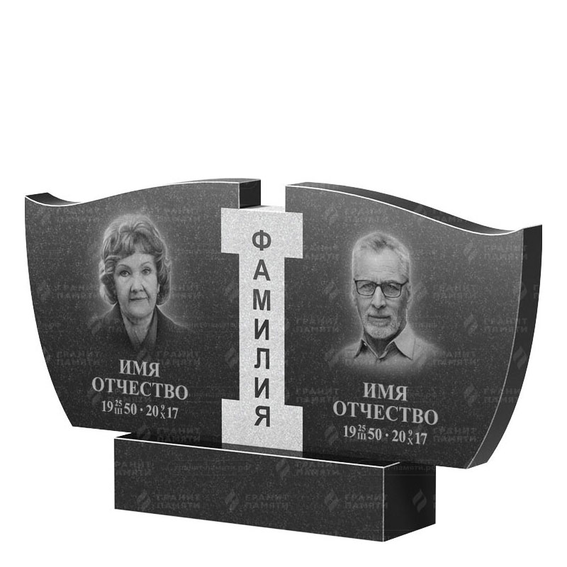 Памятники из гранита двойные в&nbsp;Нефтегорске | Двойной гранитный памятник ФГ-138