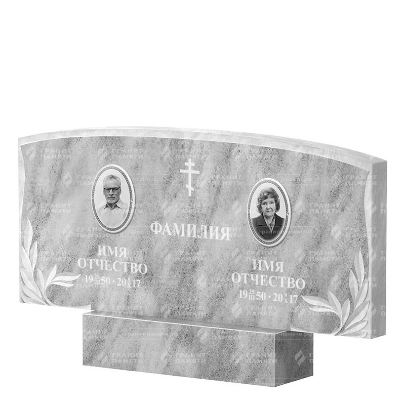 Памятники из мрамора в&nbsp;Нефтегорске | Двойной мраморный памятник ФМ-135