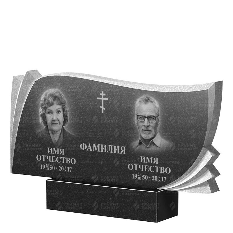 Гранитные памятники в&nbsp;Нефтегорске | Двойной гранитный памятник ФГ-265