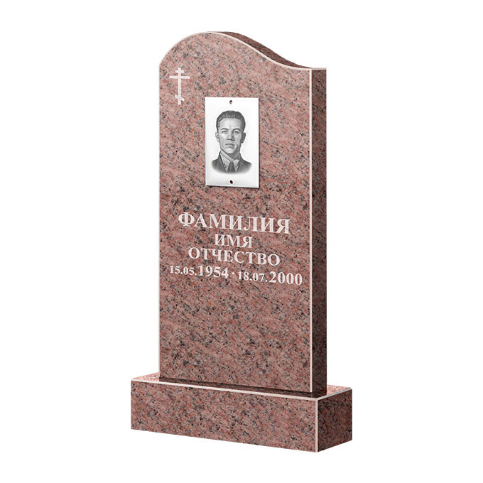 Памятники из цветного гранита в&nbsp;Нефтегорске | Памятник из гранита Розалия Pink ФГЦ-030