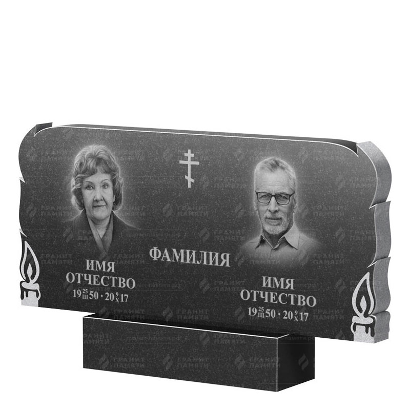 Памятники из гранита двойные в&nbsp;Нефтегорске | Двойной гранитный памятник ФГ-133