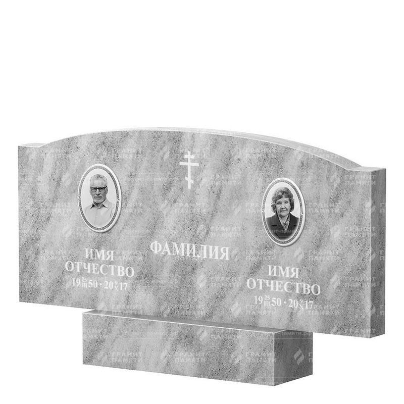 Памятники из мрамора в&nbsp;Нефтегорске | Двойной мраморный памятник ФМ-257