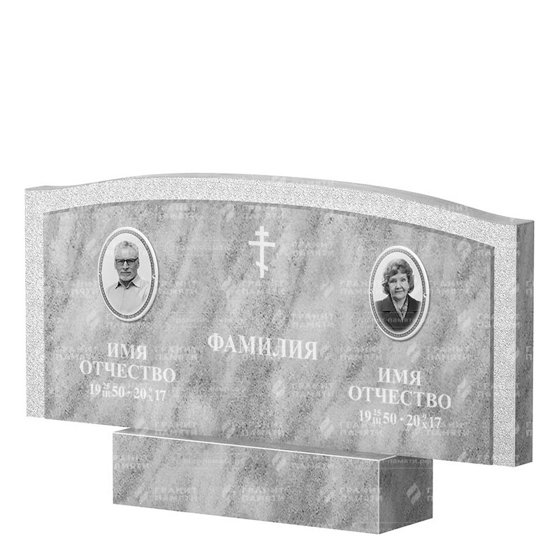 Памятники из мрамора в&nbsp;Нефтегорске | Двойной мраморный памятник ФМ-131