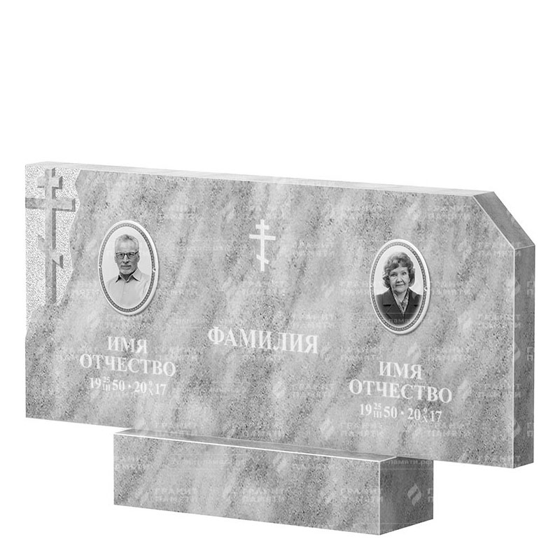 Памятники из мрамора в&nbsp;Нефтегорске | Двойной мраморный памятник ФМ-134