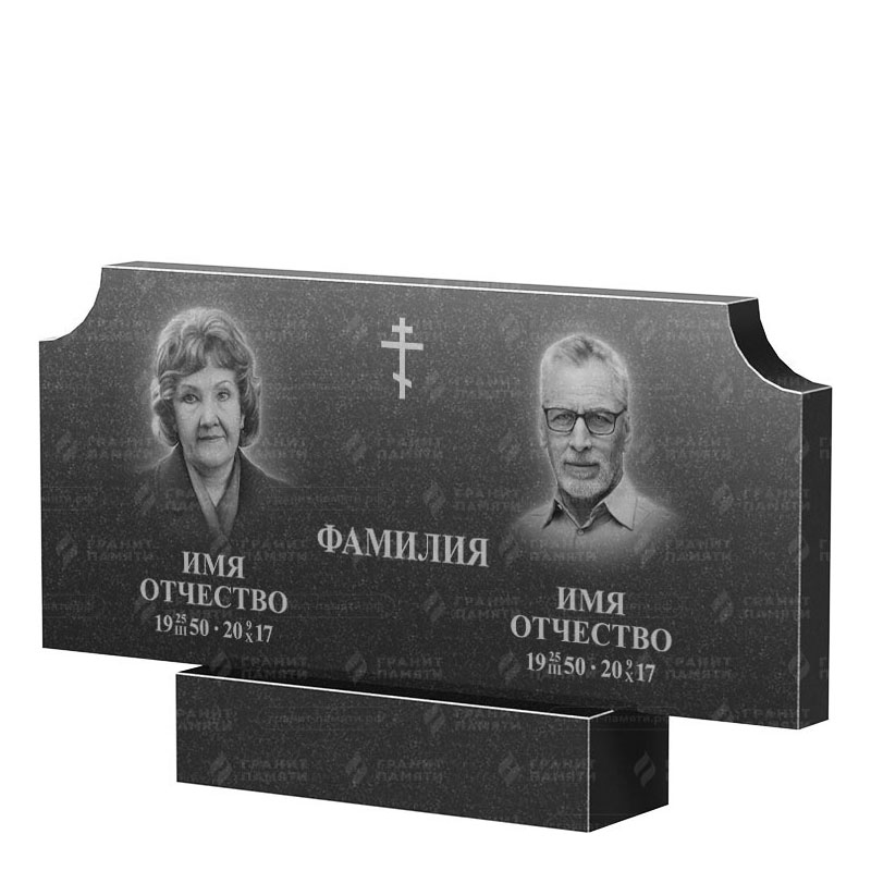 Памятники из гранита двойные в&nbsp;Нефтегорске | Двойной гранитный памятник ФГ-253