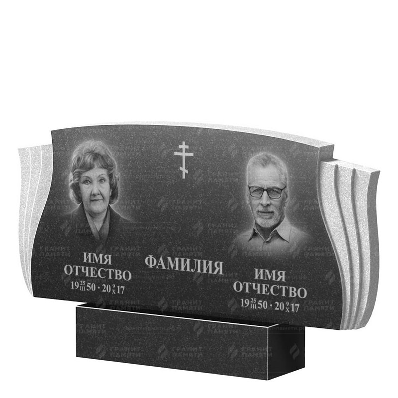 Гранитные памятники в&nbsp;Нефтегорске | Двойной гранитный памятник ФГ-264