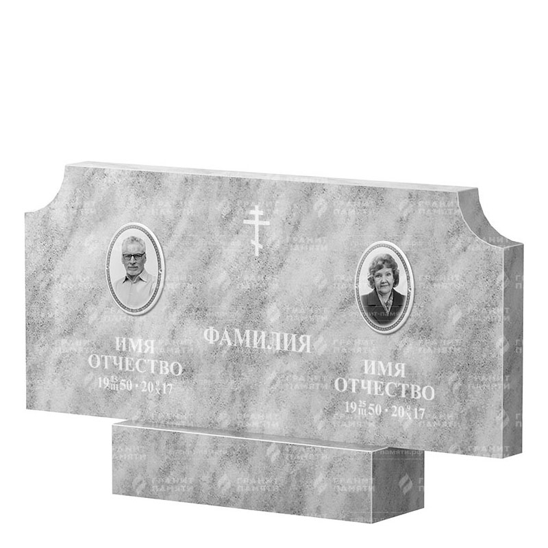 Памятники из мрамора в&nbsp;Нефтегорске | Двойной мраморный памятник ФМ-253