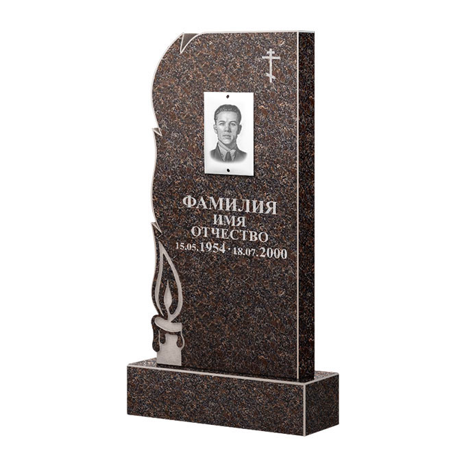 Памятники из цветного гранита в&nbsp;Нефтегорске | Памятник из гранита Карел Brown ФГЦ-106