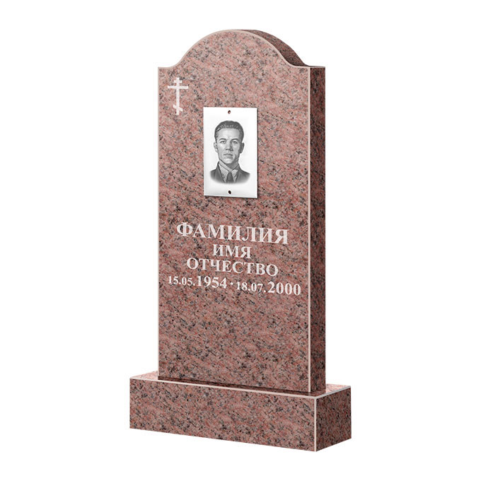 Памятники из цветного гранита в&nbsp;Нефтегорске | Памятник из гранита Розалия Pink ФГЦ-012