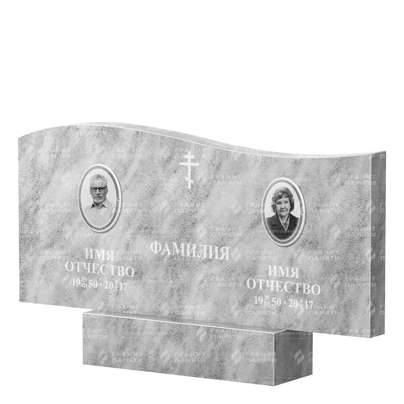 Памятники из мрамора в&nbsp;Нефтегорске | Двойной мраморный памятник ФМ-255