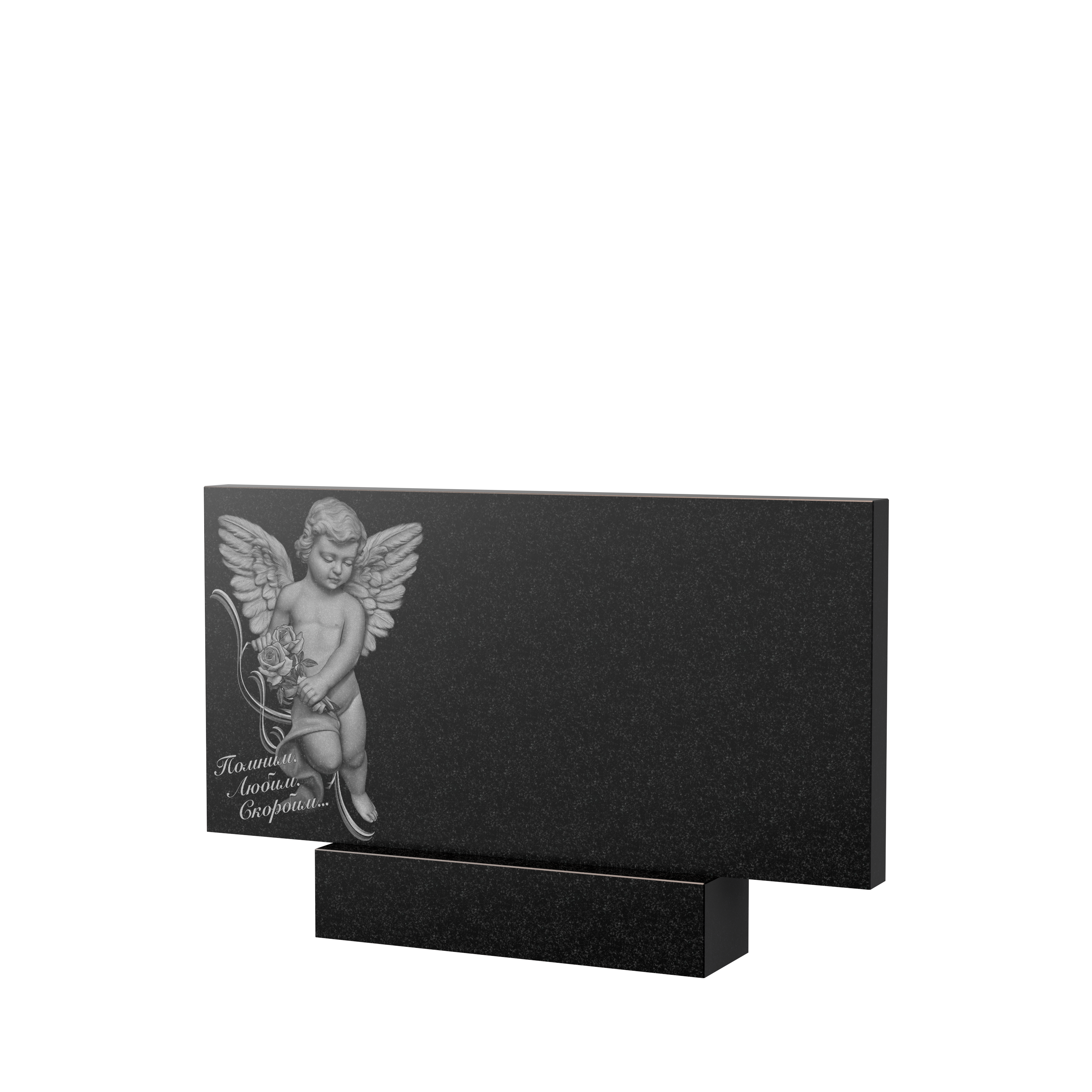 Художественное оформление памятника в&nbsp;Нефтегорске | Художественное оформление на гранитную стелу, рисунок ГХО-008