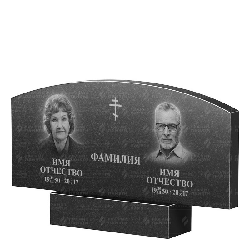 Памятники из гранита двойные в&nbsp;Нефтегорске | Двойной гранитный памятник ФГ-256