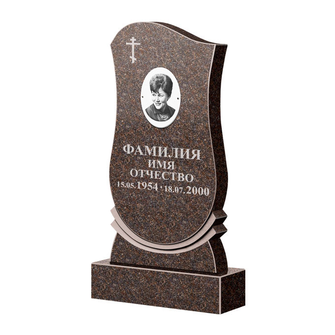 Гранитные памятники в&nbsp;Нефтегорске | Памятник из гранита Карел Brown ФГЦ-056