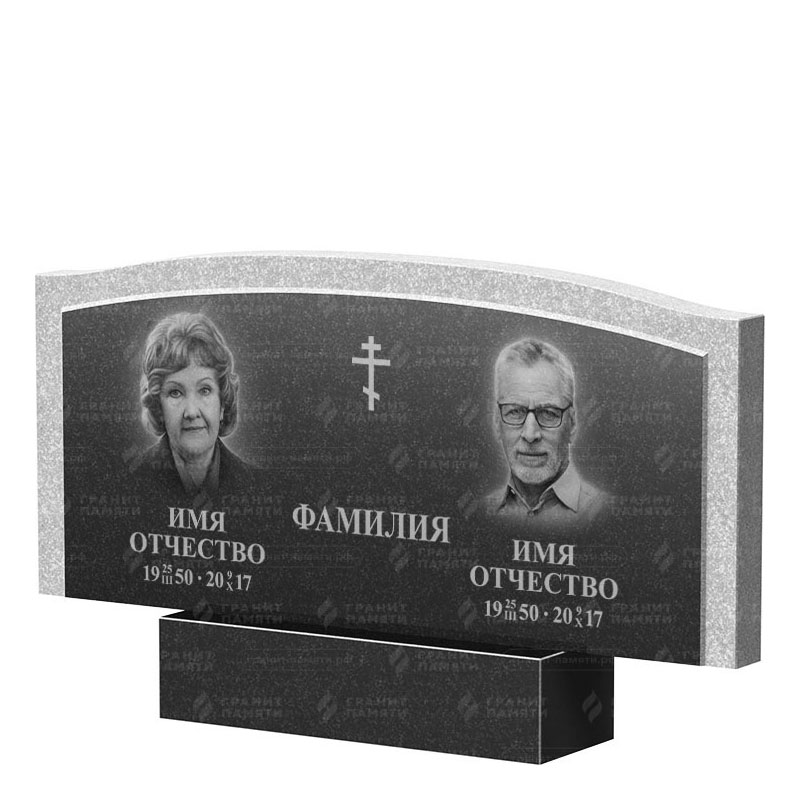 Памятники из гранита двойные в&nbsp;Нефтегорске | Двойной гранитный памятник ФГ-131