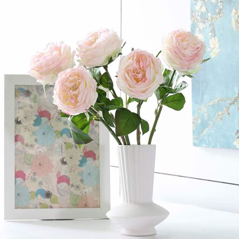 Искусственные цветы в Нефтегорске | Цветок искусственный «Роза пионовидная», молочно-розовая, одиночный