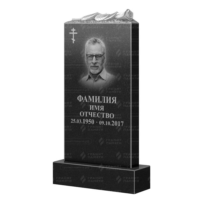 Памятники из гранита с цветами в&nbsp;Нефтегорске | Гранитный памятник ФГ-105