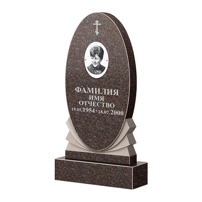 Памятники из цветного гранита в&nbsp;Нефтегорске | Памятник из гранита Карел Brown ФГЦ-068