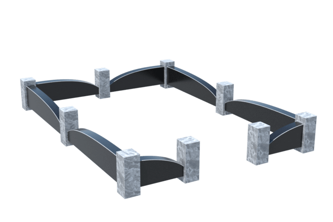 Цоколи на могилу в&nbsp;Нефтегорске | Цоколь на могилу №0041