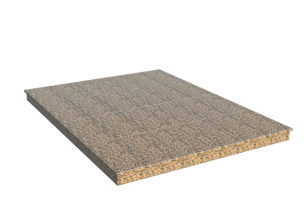 Площадки на могилу в&nbsp;Нефтегорске | Площадка с вертикальной (10 см) облицовкой Южно-султаевским гранитом