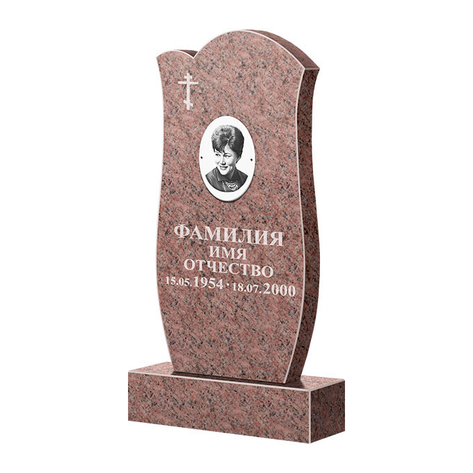 Памятники из цветного гранита в&nbsp;Нефтегорске | Памятник из гранита Розалия Pink ФГЦ-039