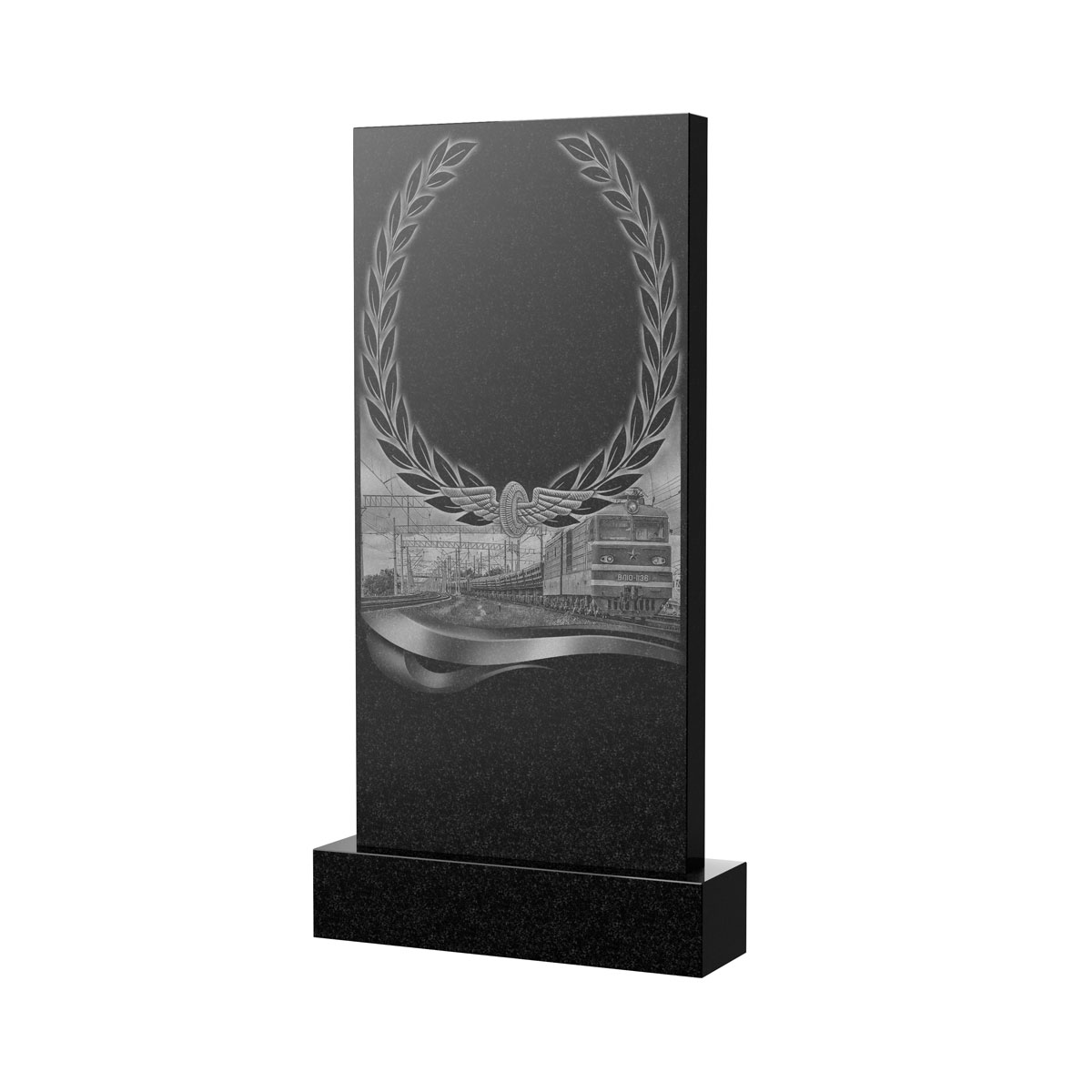 Художественное оформление памятника в&nbsp;Нефтегорске | Художественное оформление на гранитную стелу, рисунок ВХО-054