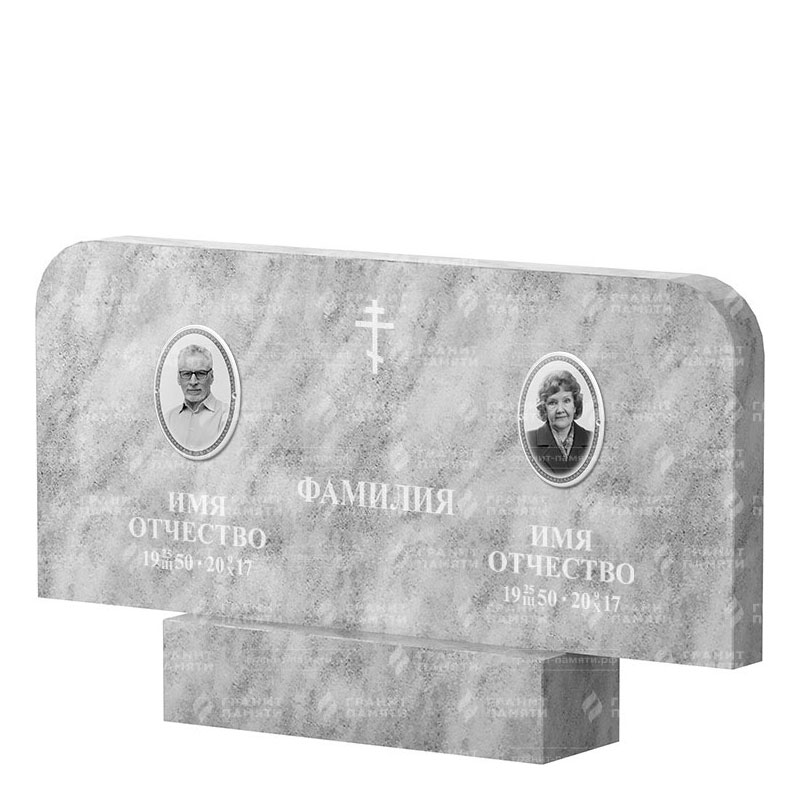 Памятники из мрамора в&nbsp;Нефтегорске | Двойной мраморный памятник ФМ-254
