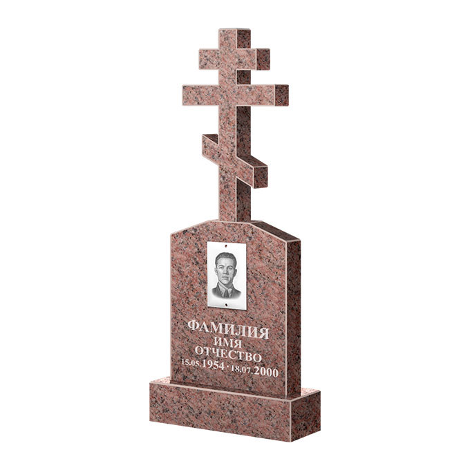 Гранитные памятники в&nbsp;Нефтегорске | Памятник из гранита Розалия Pink ФГЦ-099