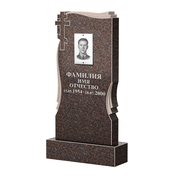 Гранитные памятники в&nbsp;Нефтегорске | Памятник из гранита Карел Brown ФГЦ-185