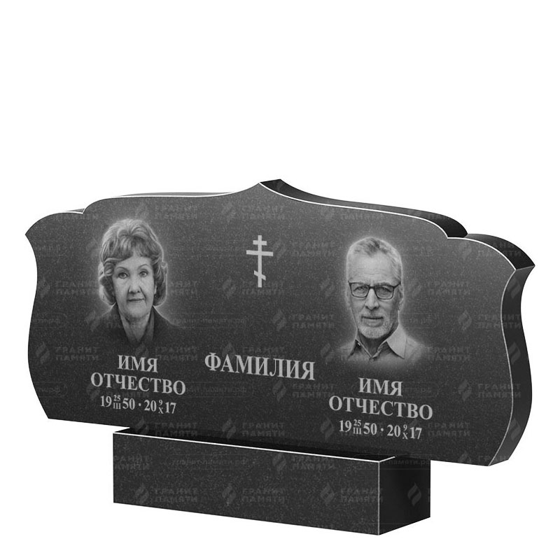 Памятники из гранита двойные в&nbsp;Нефтегорске | Двойной гранитный памятник ФГ-130